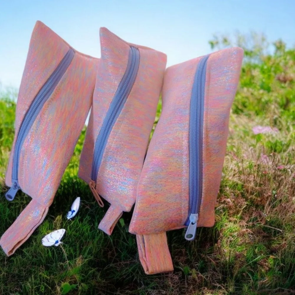 Pink and Blue Minimalist Cosmetic Bags